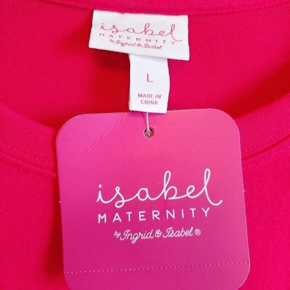 Isabel Maternity by Ingrid & Isabel "Santa Baby" Top Sz Maternity L - Picture 5 of 8